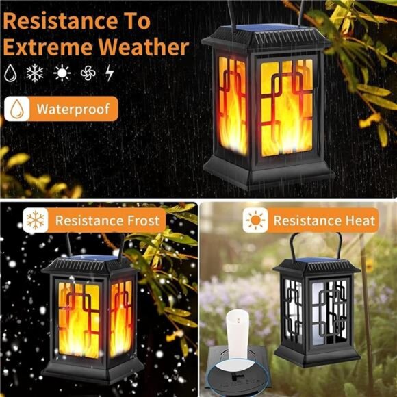 Solar Lanterns Outdoor Waterproof Hanging Solar Lanterns Garden Lights Solar - Picture 4 of 8